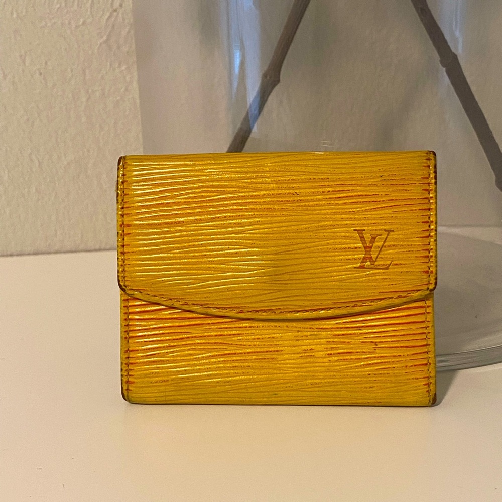 Louis Vuitton Epi Leather Card Coin Pouch Yellow